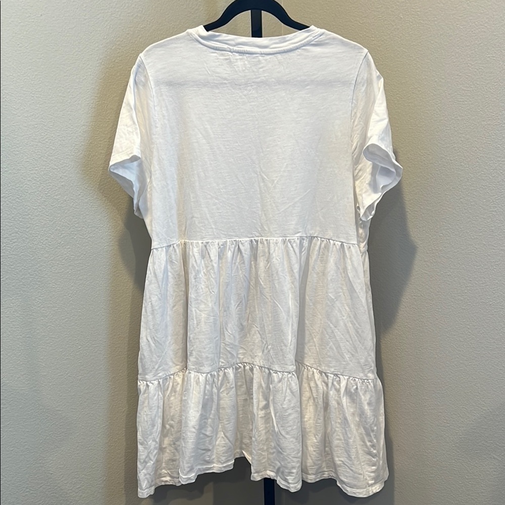 Old Navy Classic White tiered cotton dress NWOT - Picture 3 of 3